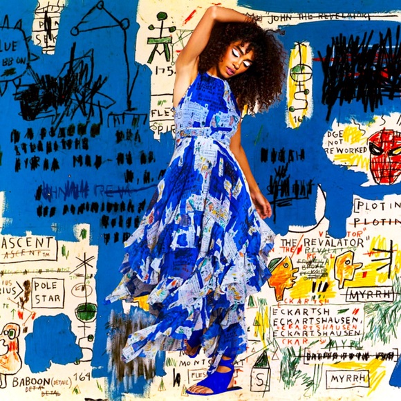 Alice + Olivia Dresses & Skirts - Alice and Olivia X Basquiat “ILIA RAW EDGE RUFFLE DRESS”